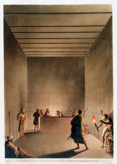 吉萨大金字塔中的密室和石棺》，埃及，1802年 作者 托马斯·米尔顿