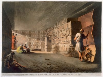 吉萨金字塔附近的地下室》，1802年 作者 托马斯·米尔顿