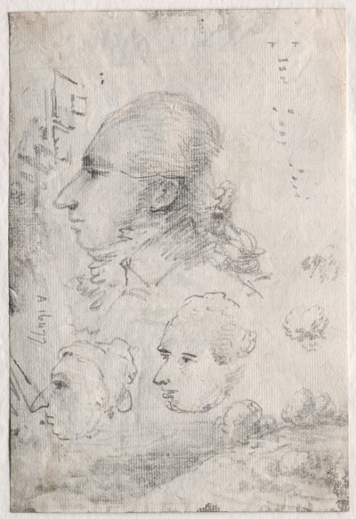 元首研究，c。 1820年代。 作者 托马斯·蒙罗