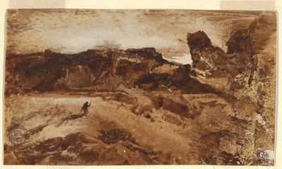 绘画，亚利桑那州的沙漠中，1878 年 作者 托马斯·莫兰
