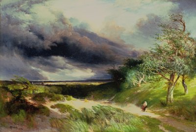东汉普顿，长岛，沙丘，1892年 作者 托马斯·莫兰