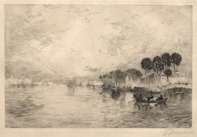 1881年，佛罗里达州圣约翰斯河上的早晨。 作者 托马斯·莫兰