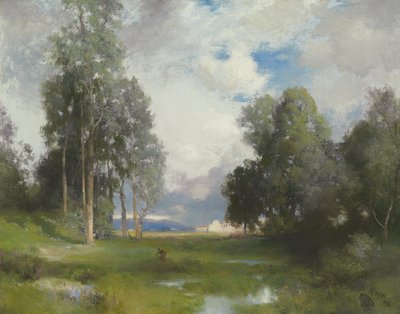 圣巴巴拉教堂（Santa Barbara Mission），1916年 作者 托马斯·莫兰