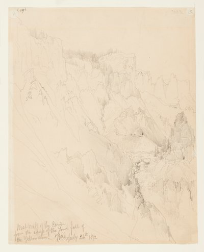 黄石公园峡谷西壁 作者 托马斯·莫兰