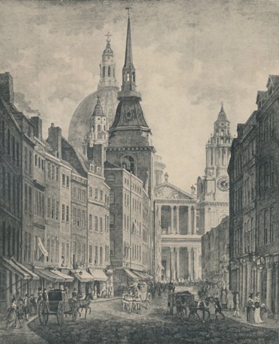 在路德盖特街购物，1795年》，1920年 作者 托马斯·莫里斯
