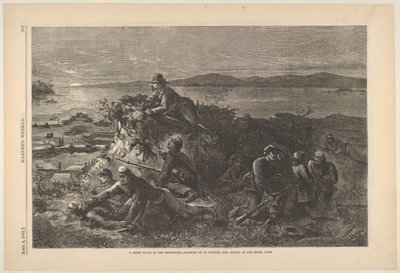 西南部的夜间侦察兵-前哨基地的突袭和叛军的调查……，1863年4月4日。 作者 托马斯·纳斯特