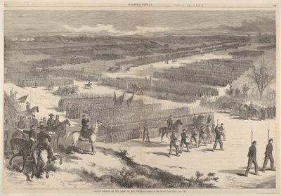 1863年10月10日，来自哈珀的托马斯·纳斯特先生绘制的《波托马克陆军大回顾》。 作者 托马斯·纳斯特