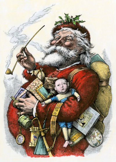 Pere Noel（圣诞老人）怀里抱着玩具 作者 托马斯·纳斯特
