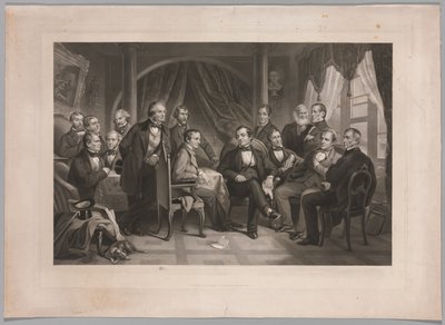华盛顿·欧文和他的文学之友在桑尼赛德，1864年。 作者 托马斯·奥尔德姆·巴洛