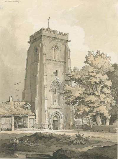 Ranton Abbey [Priory]：钢笔和水洗绘图，nd [？1838]（绘图） 作者 托马斯·佩普洛伍德