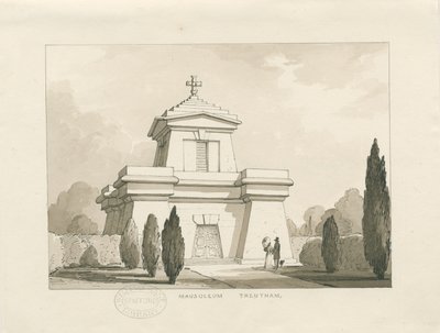 特伦特姆（Trentham）-陵墓：钢笔和水墨画，nd [？1838]（绘画） 作者 托马斯·佩普洛伍德