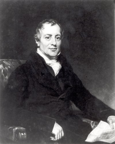 大卫里卡多（1772-1823）的肖像由Thomas Hodgetts刻 作者 托马斯·菲利普斯