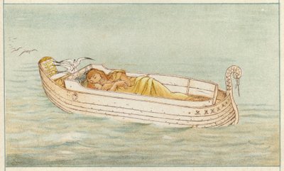 达娜依和珀尔修斯（彩色平版画 作者 托马斯·拉尔夫·斯彭斯