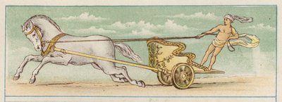 Perseus driving a chariot (colour litho) 作者 托马斯·拉尔夫·斯彭斯