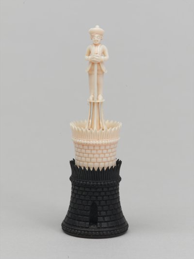 Black rook, chess piece, India 作者 托马斯·罗伯特·韦