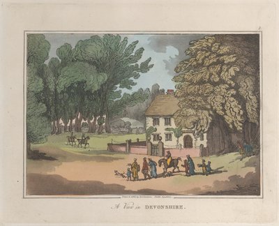 德文郡的风景，来自大自然的素描，1822年，1822年。创作者：Thomas Rowlandson, Joseph Constantine Stadler. 作者 托马斯·罗兰森，约瑟夫·康斯坦丁·斯塔德勒