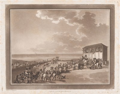 Race Ground An Excursion to Brighthelmstone, June 1, 1790., June 1, 1790.创作者：Thomas Rowlandson, Samuel Alken. 作者 托马斯·罗兰森，塞缪尔·阿尔肯