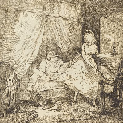 卧床者，约1785年。 作者 托马斯·罗兰森