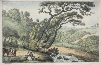 康沃尔景观，1810年。 作者 托马斯·罗兰森