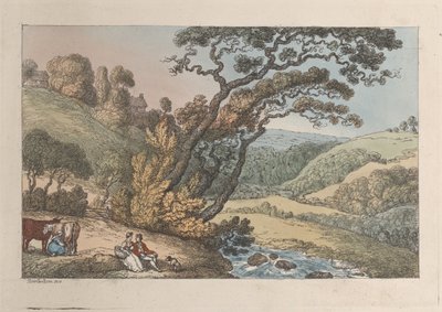 康沃尔的风景，来自康沃尔的风景，1810年，1810年。 作者 托马斯·罗兰森