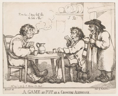A Game at Put in a Country Alehouse, August 10, 1810., August 10, 1810. 作者 托马斯·罗兰森