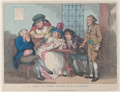 A Lady in Limbo, or Jew Bail Rejected, July 1, 1802., July 1, 1802. 作者 托马斯·罗兰森