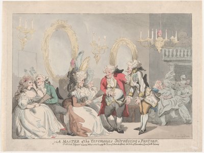 A Master of the Ceremonies Introducing a Partner, November 24, 1795. ，1795年11月24日。 作者 托马斯·罗兰森