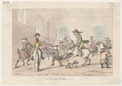 A Riding House, 1799 ., 1799 . 作者 托马斯·罗兰森