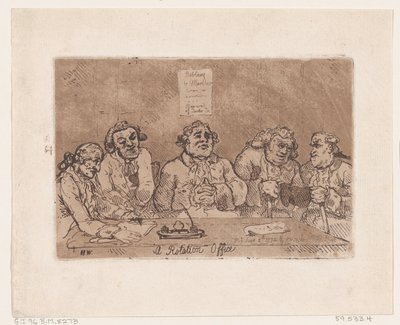A轮值办公室，1774年6月8日。, 1774年6月8日。 作者 托马斯·罗兰森