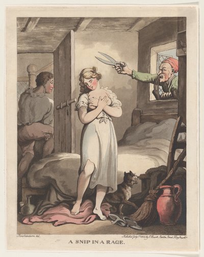 A Snip in a Rage, July 1, 1802., July 1, 1802. 作者 托马斯·罗兰森