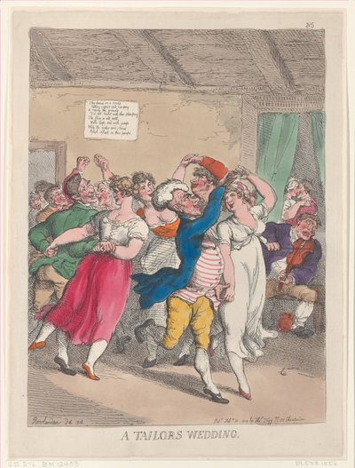 A Tailors Wedding, February 20, 1814., February 20, 1814. 作者 托马斯·罗兰森