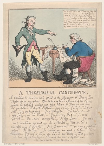 A Theatrical Candidate, 1797., 1797. 作者 托马斯·罗兰森