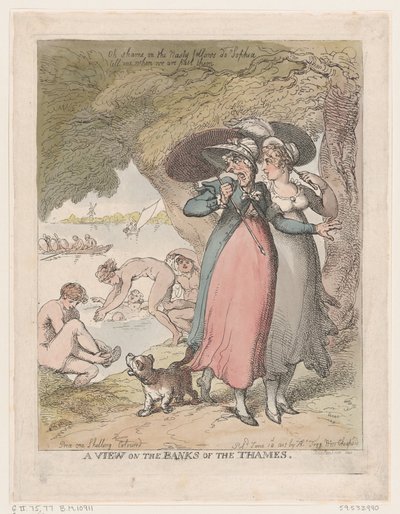 A View on the Banks of the Thames, June 18, 1807., June 18, 1807. 作者 托马斯·罗兰森