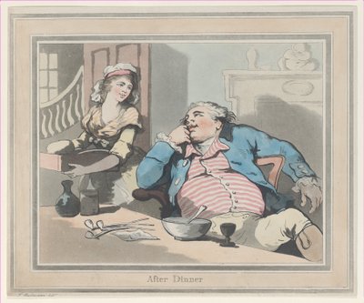 晚餐后，1790年，1790年。 作者 托马斯·罗兰森