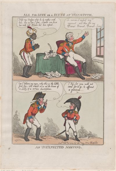 All for Love or A Scene at Weymouth, An Unexpected Meeting, February 26, 1809., February 26, 1809. 作者 托马斯·罗兰森