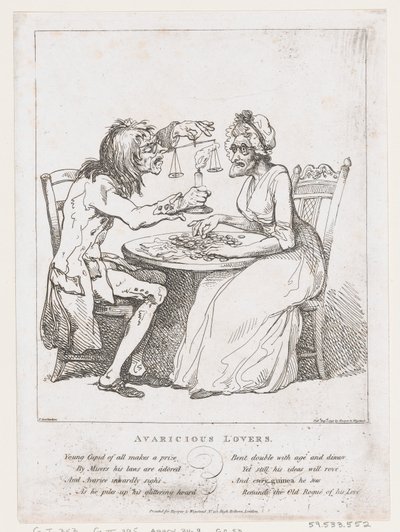 Avaricious Lovers, August 1, 1797., August 1, 1797. 作者 托马斯·罗兰森