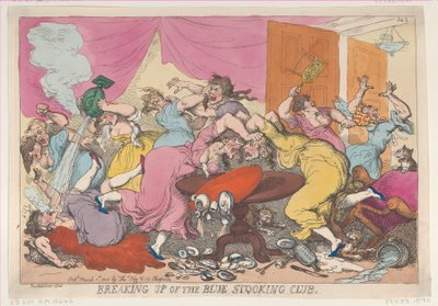 Breaking Up of the Blue Stocking Club, March 1, 1815. , 1815年3月1日。 作者 托马斯·罗兰森