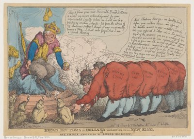 Broad Bottoms in Holland Worshiping Their New King, July 23, 1806. , July 23, 1806. 作者 托马斯·罗兰森