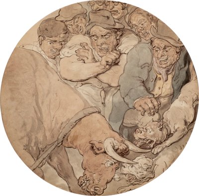 公牛上钩 1810 年代（石版画） 作者 托马斯·罗兰森