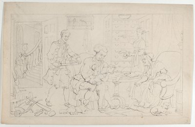 童年：The First Tutor, from The Dance of Life, September 1, 1817., September 1, 1817. 作者 托马斯·罗兰森