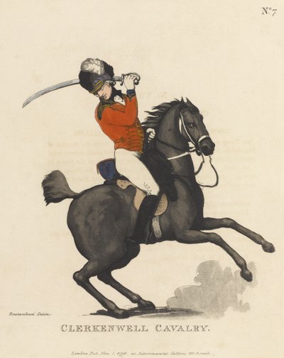 Clerkenwell Cavalry，1799年（彩色aquatint） 作者 托马斯·罗兰森