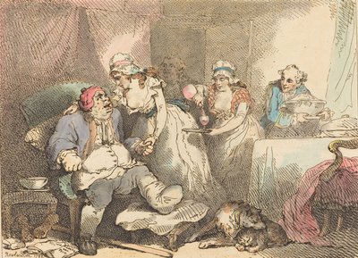 痛风的安慰》，1785年。 作者 托马斯·罗兰森