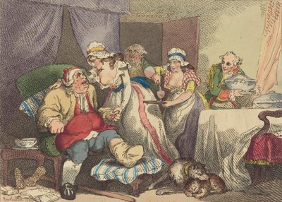痛风的安慰》，1785年。 作者 托马斯·罗兰森