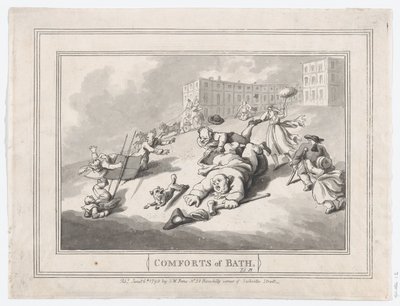 Comforts of Bath, Plate 12, January 6, 1798., January 6, 1798. 作者 托马斯·罗兰森