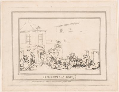 Comforts of Bath, Plate 7, January 6, 1798., January 6, 1798. 作者 托马斯·罗兰森