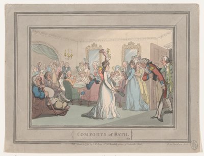 Comforts of Bath, Plate 8, January 6, 1798., January 6, 1798. 作者 托马斯·罗兰森
