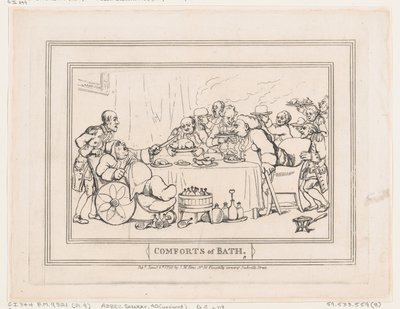 Comforts of Bath, Plate 9, January 6, 1798., January 6, 1798. 作者 托马斯·罗兰森