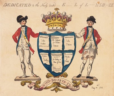 致力于L-nsd-le的新创建的E  -  l酒吧。 1784年（手工彩色雕刻） 作者 托马斯·罗兰森