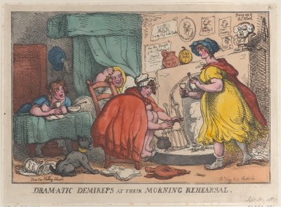 Dram-a-tic Demireps at their Morning Rehearsal, September 30, 1810., September 30, 1810. 作者 托马斯·罗兰森