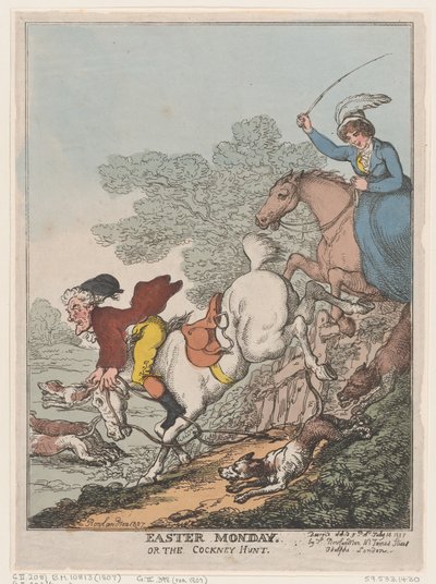 Easter Monday, or The Cockney Hunt, July 14, 1807. , July 14, 1807. 作者 托马斯·罗兰森